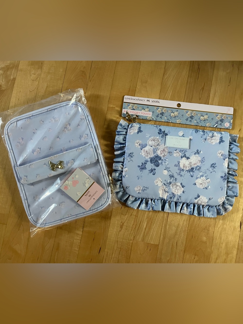 LoveShackFancy - Whisper Blue, Set of 2 - Tech Organizer & Pencil Case